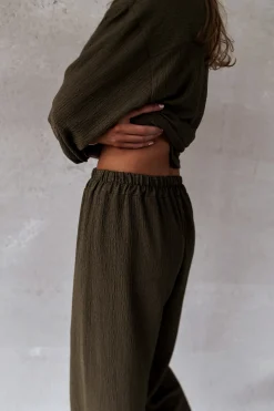 Outlet Pantalon Dallas - kakiEasy Clothes Femme Pantalons