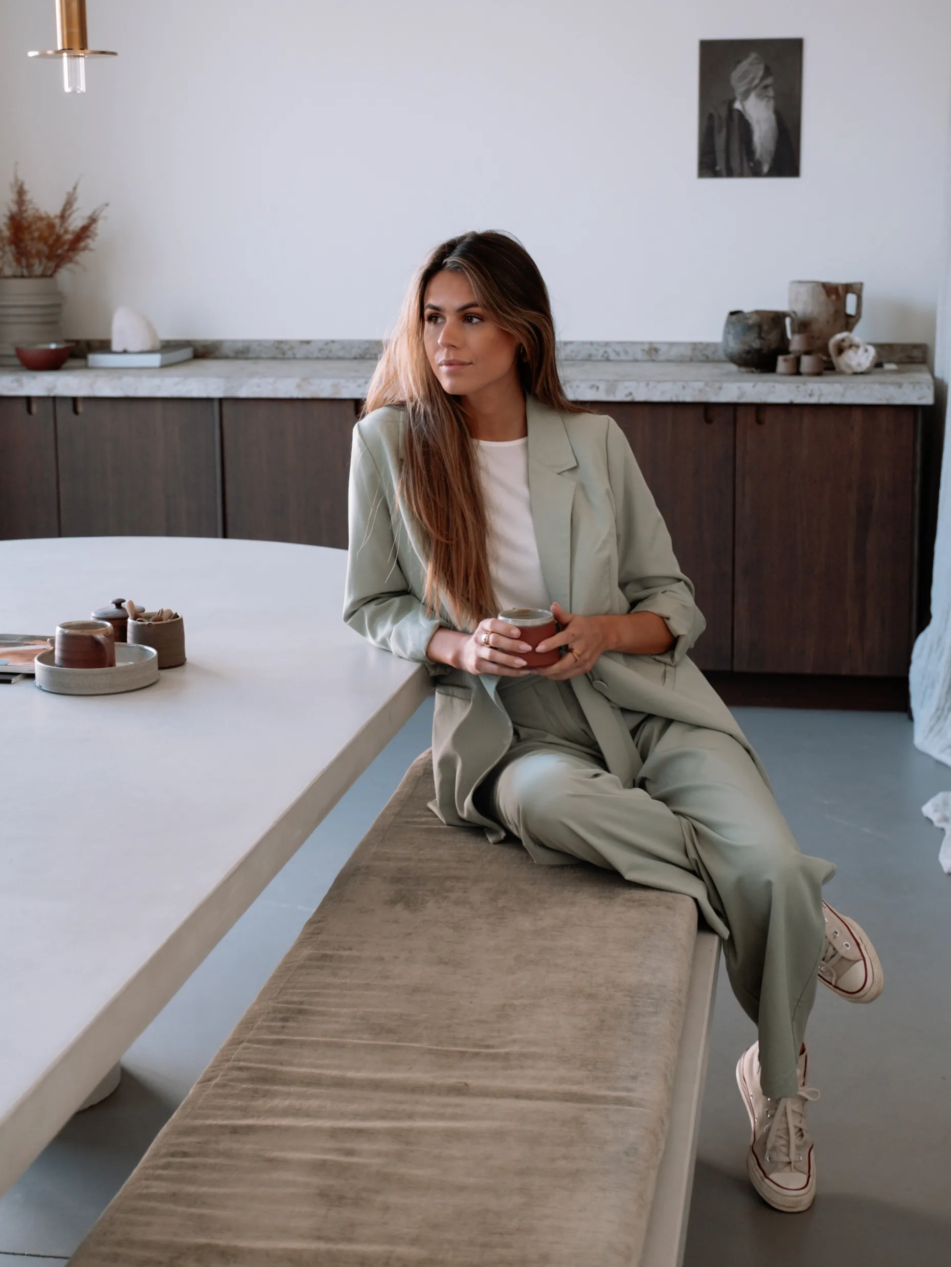 Store Pantalon Dixon - vert saugeEasy Clothes Femme Pantalons