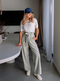 Store Pantalon Dixon - vert saugeEasy Clothes Femme Pantalons