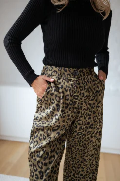 New Pantalon Enouk - léopard vertEasy Clothes Femme Pantalons