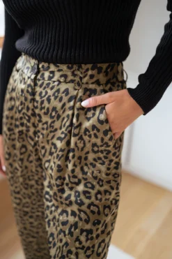 New Pantalon Enouk - léopard vertEasy Clothes Femme Pantalons