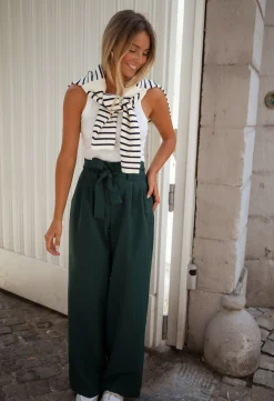 Online Pantalon Kalie - vert foncéEasy Clothes Femme Pantalons