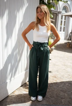 Online Pantalon Kalie - vert foncéEasy Clothes Femme Pantalons