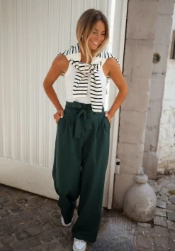Online Pantalon Kalie - vert foncéEasy Clothes Femme Pantalons