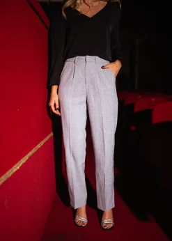 Hot Pantalon Loan - gris à strassEasy Clothes Femme Pantalons