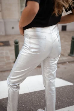 Online Pantalon Lotti - argentéEasy Clothes Femme Pantalons