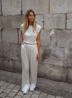 Online Pantalon Marc - argentéEasy Clothes Femme Pantalons