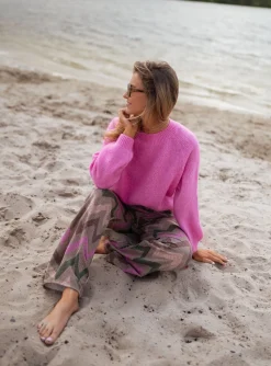 Hot Pantalon Mathie - rose à paillettesEasy Clothes Femme Pantalons