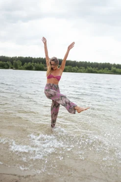 Hot Pantalon Mathie - rose à paillettesEasy Clothes Femme Pantalons