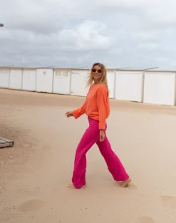 Shop Pantalon Philo - rose en crochetEasy Clothes Femme Pantalons