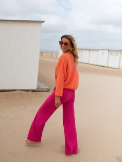 Shop Pantalon Philo - rose en crochetEasy Clothes Femme Pantalons