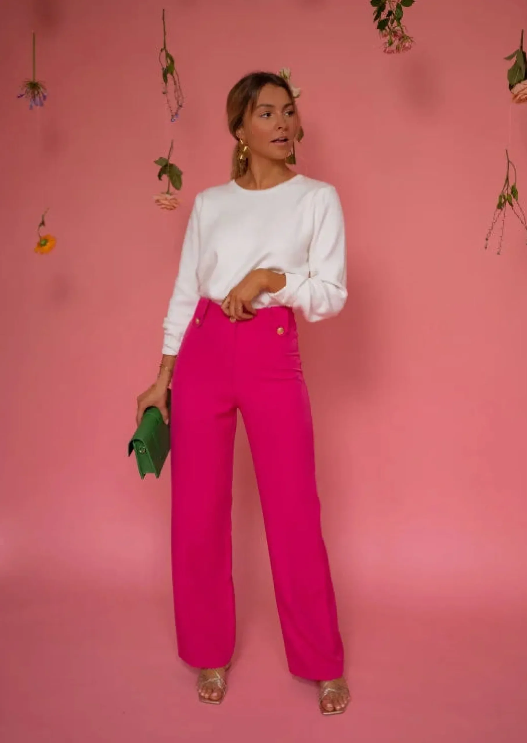 Cheap Pantalon Rose Élégant | Soléa | Vêtements FemmeEasy Clothes Femme Pantalons