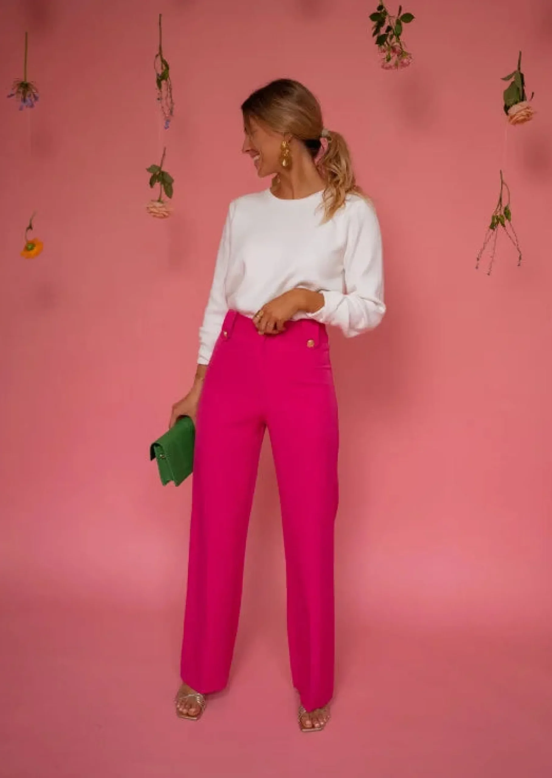 Cheap Pantalon Rose Élégant | Soléa | Vêtements FemmeEasy Clothes Femme Pantalons