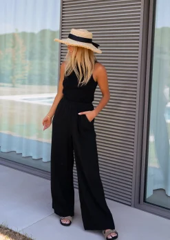 Hot Pantalon Shiva noir en gaze de coton | Pantalon ample de coton | Prêt-à-porter en ligne | Easy Clothes Femme Pantalons