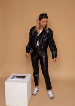 Discount Pantalon Simili Cuir Noir | Berny | Vêtements | Easy Clothes Femme Pantalons