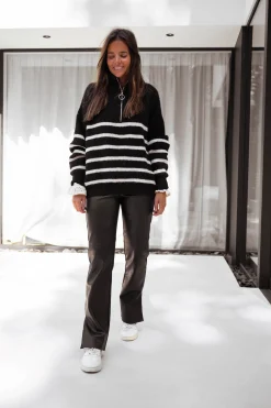 Hot Pantalon simili cuir Rafi - noirEasy Clothes Femme Pantalons