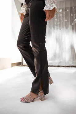 Hot Pantalon simili cuir Rafi - noirEasy Clothes Femme Pantalons