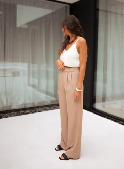 Cheap Pantalon Victor - beigeEasy Clothes Femme Pantalons