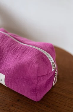 Sale Pochette Easy Clothes CREATION - fuchsia en lin Sacs & Pochettes