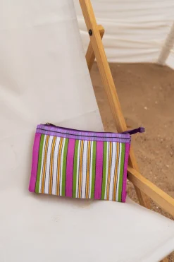 Clearance Pochette Taylor à lignes verte | Pochette lignée | Prêt-à-porter en ligne | Easy Clothes Sacs & Pochettes