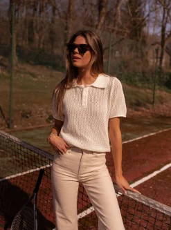 Store Polo Laurane - écruEasy Clothes Femme Chemisiers & Blouses