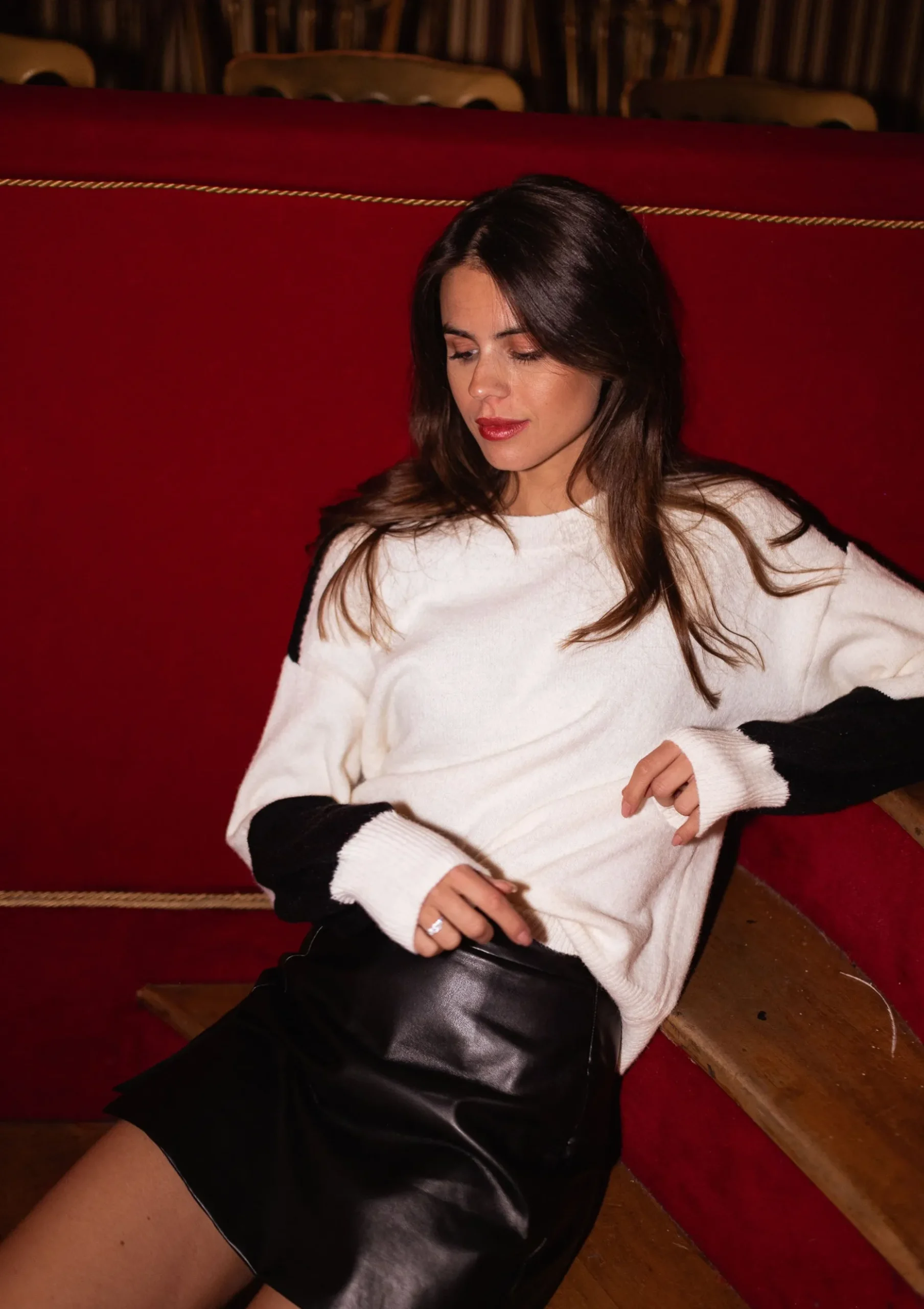 Cheap Pull Aline - écru et noirEasy Clothes Femme Pulls & Gilets