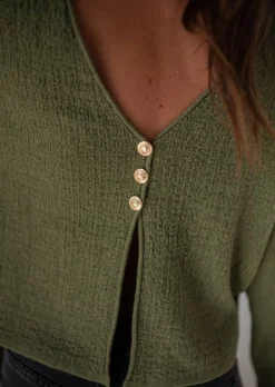Clearance Pull Alma - Kaki - Doux - Vêtements Tendances FemmeEasy Clothes Femme Pulls & Gilets