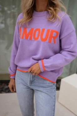 Fashion Pull Amoura - mauveEasy Clothes Femme Pulls & Gilets