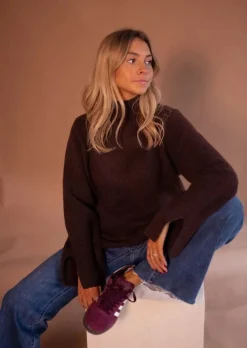 Store Pull Aurele - Couleur Chocolat - Col RouléEasy Clothes Femme Pulls & Gilets