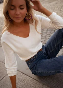 Sale Pull Bouma - Écru - Made In Italy - Taille UniqueEasy Clothes Femme Pulls & Gilets