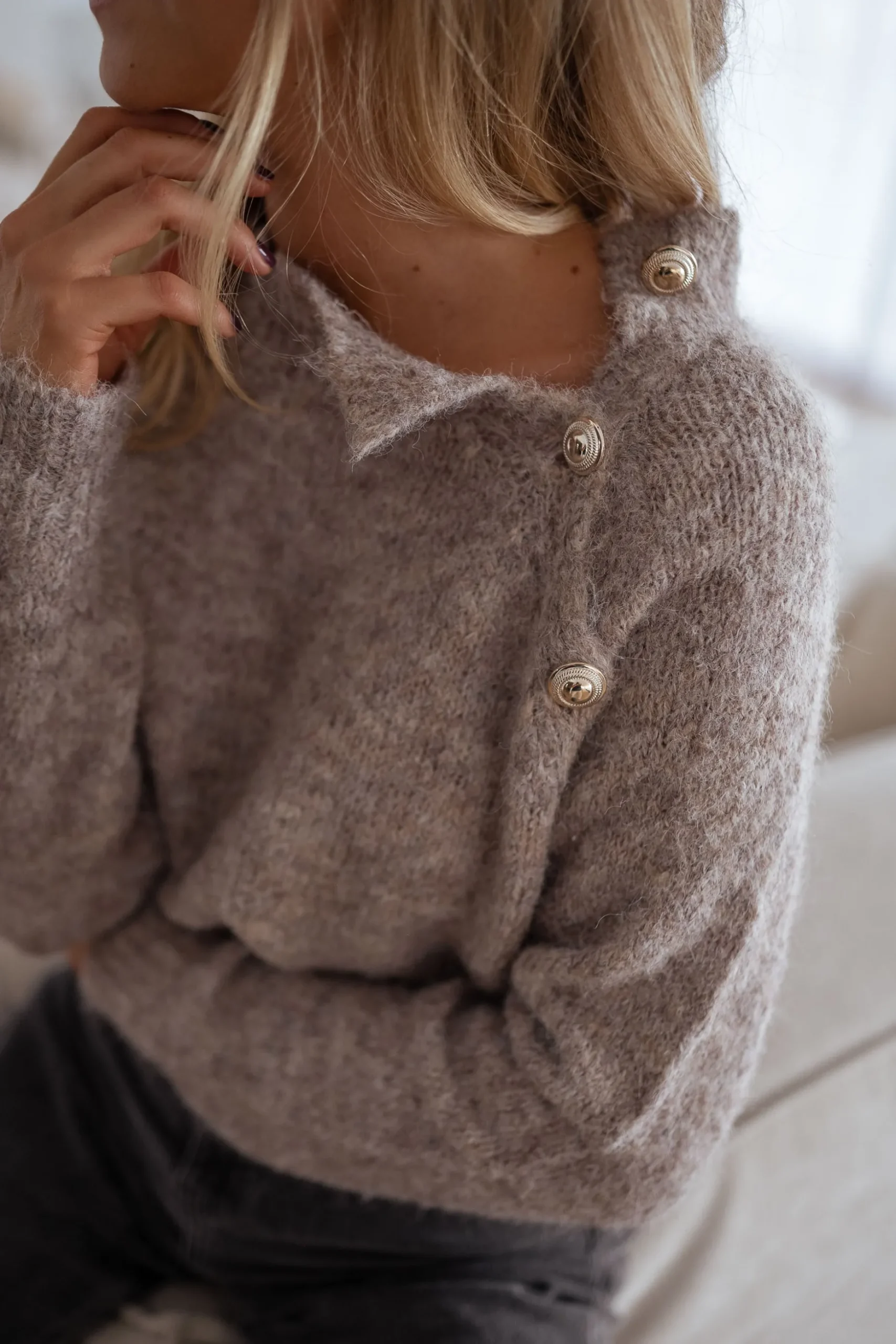 Clearance Pull Domi - beigeEasy Clothes Femme Pulls & Gilets