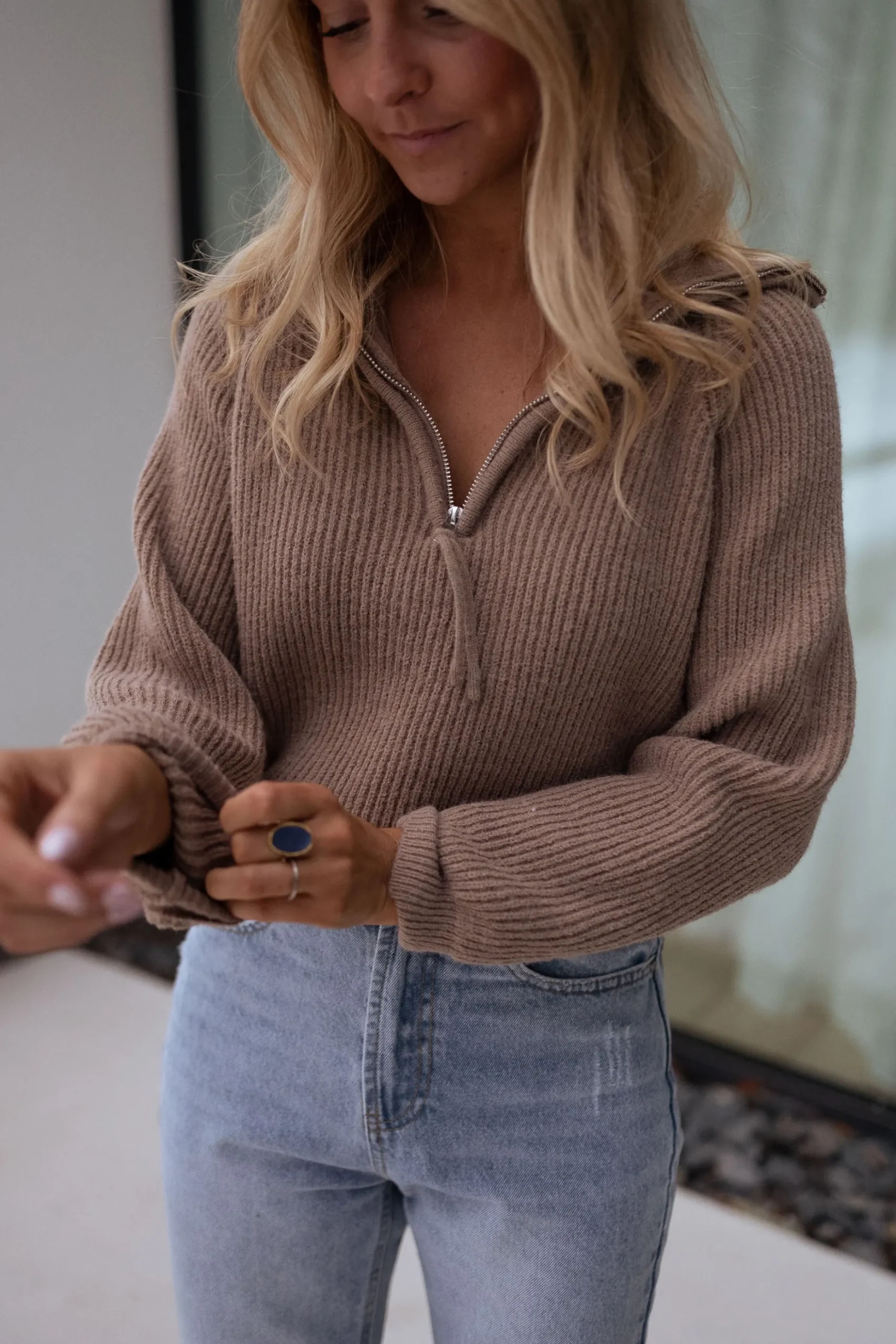 Outlet Pull Eddy - taupeEasy Clothes Femme Pulls & Gilets