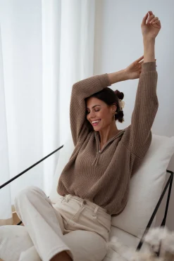 Outlet Pull Eddy - taupeEasy Clothes Femme Pulls & Gilets