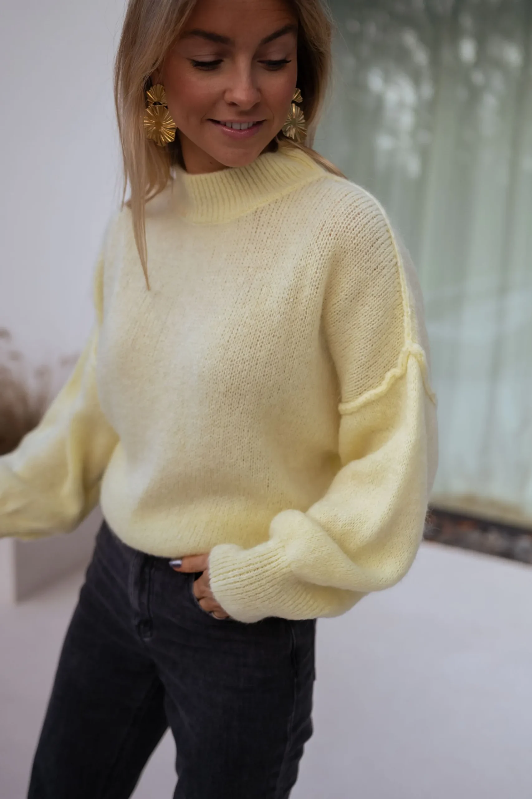 Clearance Pull Eden - jauneEasy Clothes Femme Pulls & Gilets