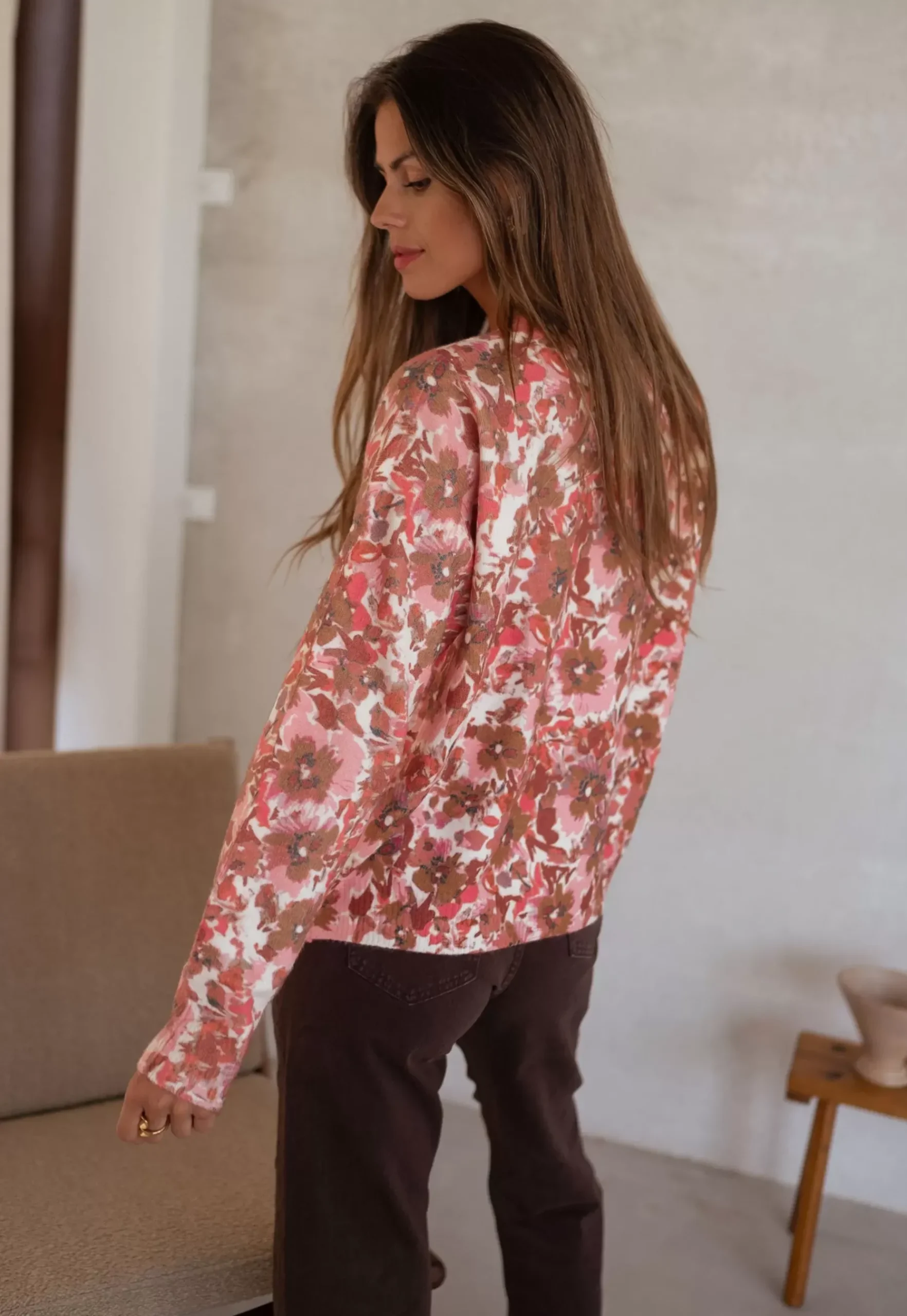 Best Pull Erica - rose à fleursEasy Clothes Femme Pulls & Gilets