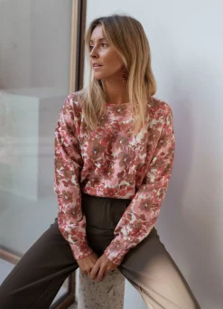Best Pull Erica - rose à fleursEasy Clothes Femme Pulls & Gilets