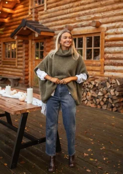 Shop Pull Herman - Kaki - Manches Courtes & Col RouléEasy Clothes Femme Pulls & Gilets