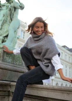 Hot Pull Herman Gris - Taille Unique - Col RouléEasy Clothes Femme Pulls & Gilets