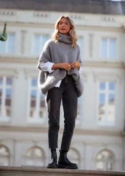 Hot Pull Herman Gris - Taille Unique - Col RouléEasy Clothes Femme Pulls & Gilets