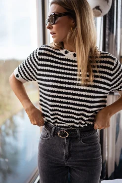 Clearance Pull Ilea - À manches courtes lignéesEasy Clothes Femme Pulls & Gilets