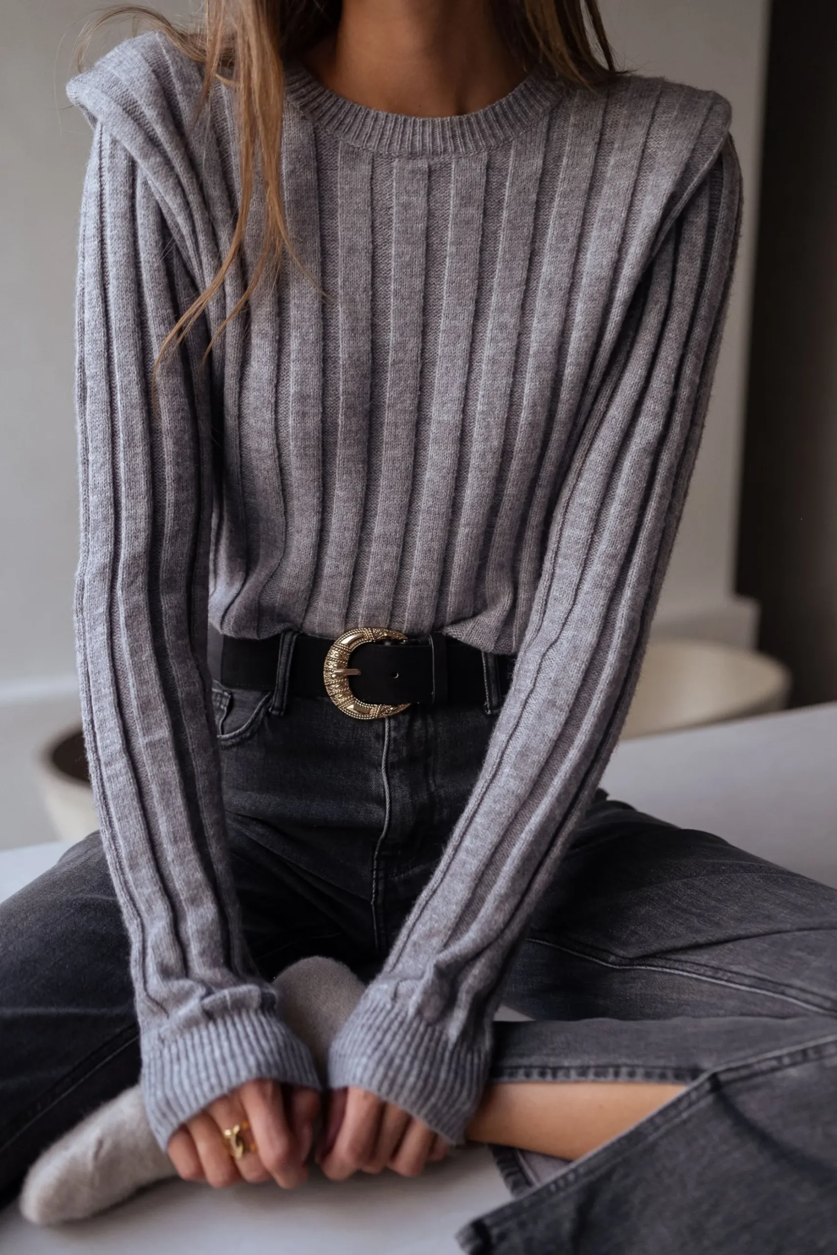 Online Pull Lucas - grisEasy Clothes Femme Pulls & Gilets