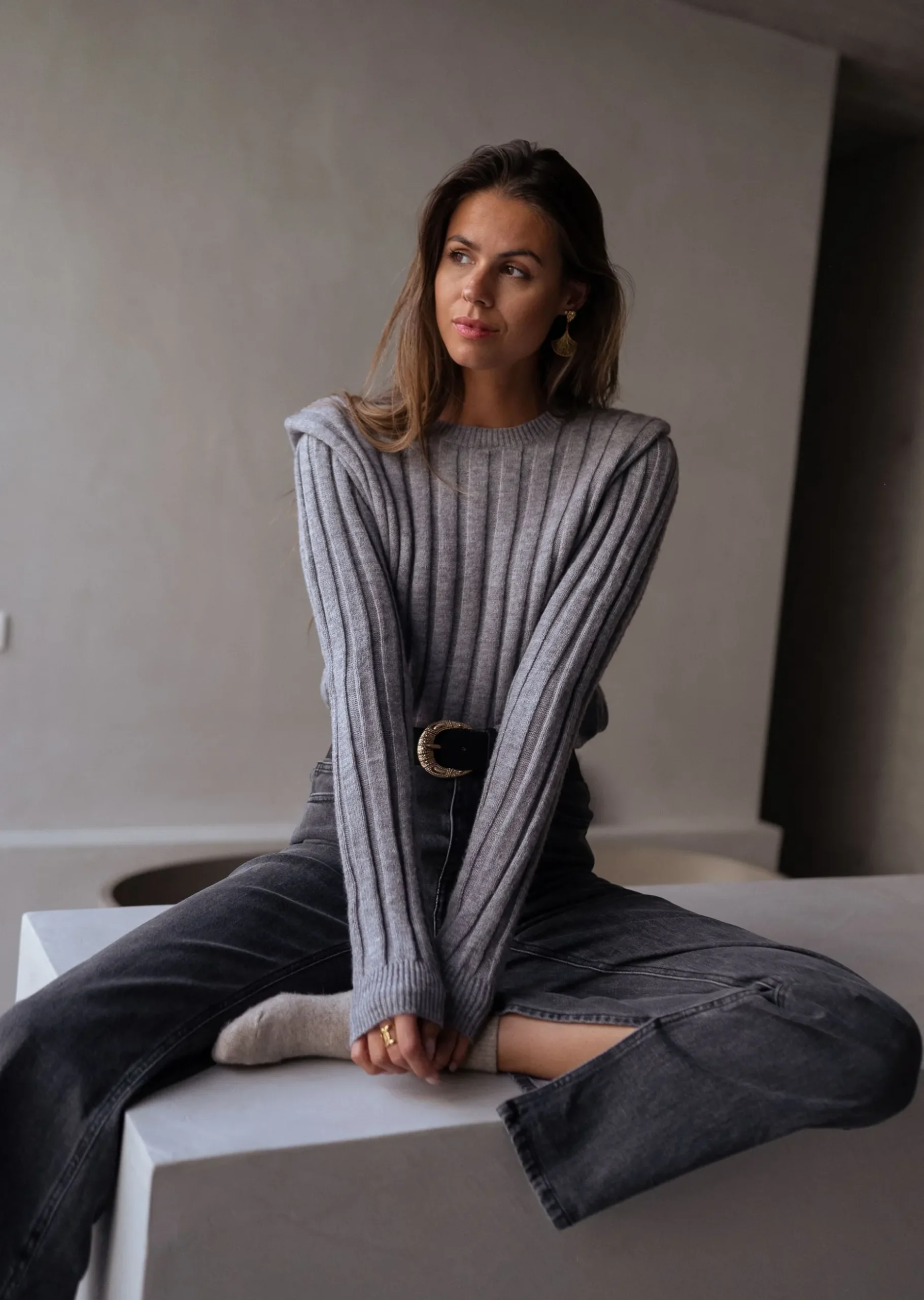 Online Pull Lucas - grisEasy Clothes Femme Pulls & Gilets