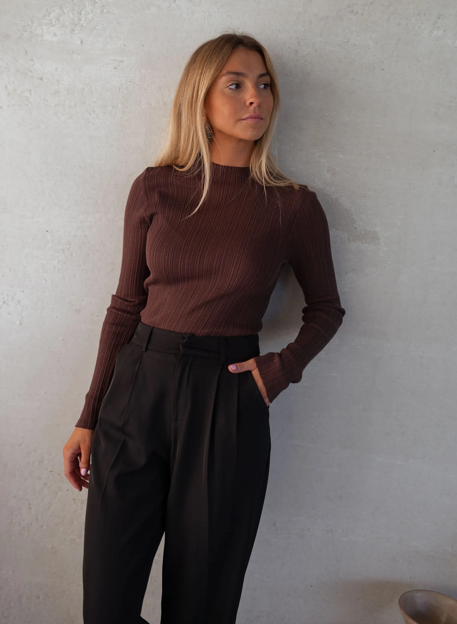 Fashion Pull Lucie - en maille fine brunEasy Clothes Femme Pulls & Gilets