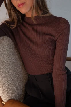 Fashion Pull Lucie - en maille fine brunEasy Clothes Femme Pulls & Gilets