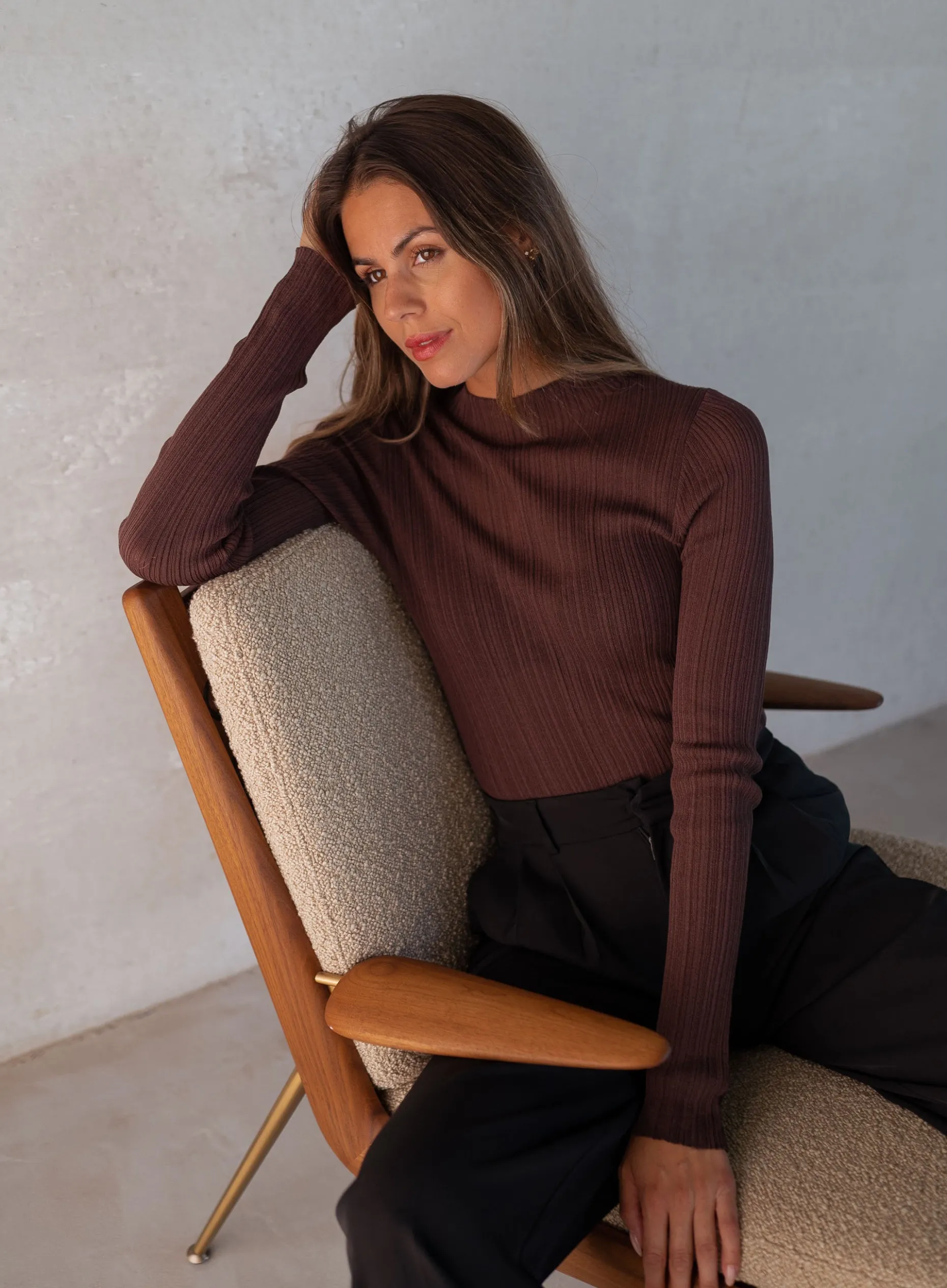 Fashion Pull Lucie - en maille fine brunEasy Clothes Femme Pulls & Gilets