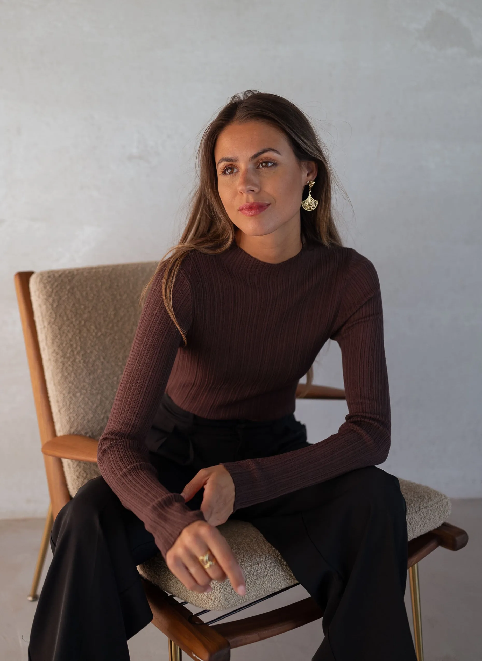 Fashion Pull Lucie - en maille fine brunEasy Clothes Femme Pulls & Gilets