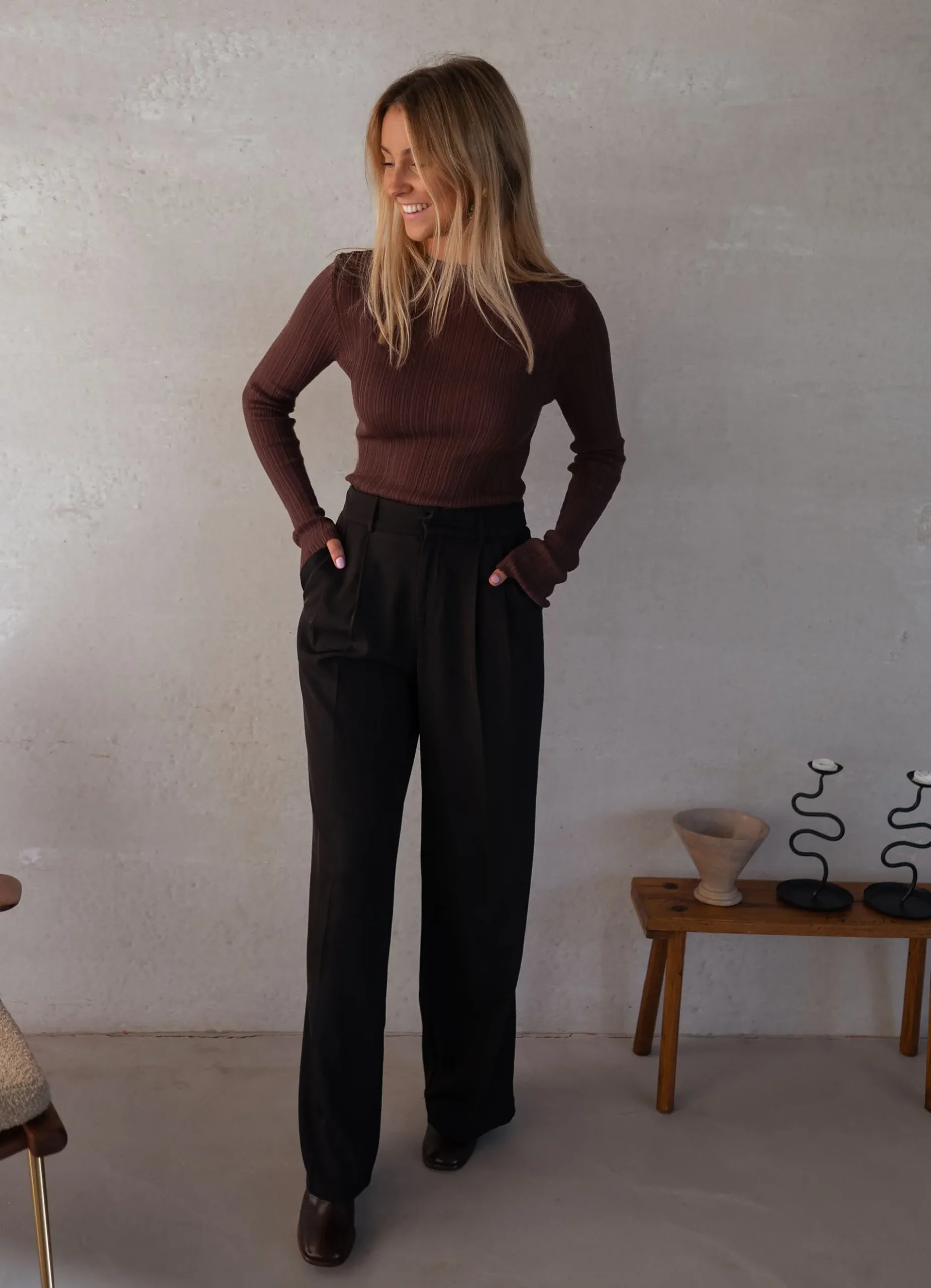 Fashion Pull Lucie - en maille fine brunEasy Clothes Femme Pulls & Gilets