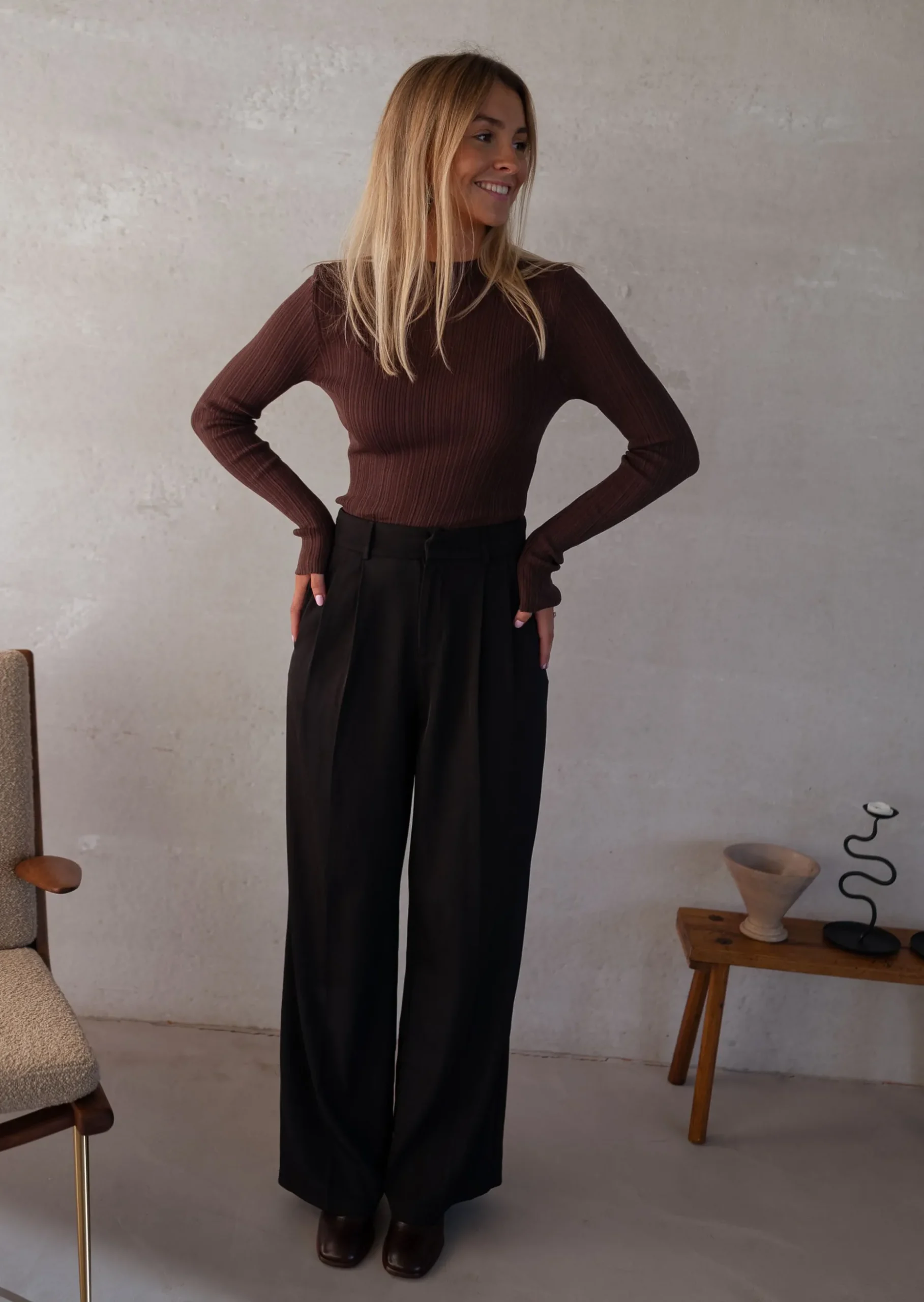 Fashion Pull Lucie - en maille fine brunEasy Clothes Femme Pulls & Gilets