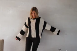 Store Pull Masson - écru et noirEasy Clothes Femme Pulls & Gilets