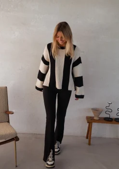Store Pull Masson - écru et noirEasy Clothes Femme Pulls & Gilets